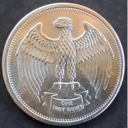 1 Oz Certified Mint Heraldic Eagle Silverado Obverse
