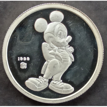 1988 1 Oz Rarities Mint Mickey Mouse 60th Anniversary Obverse