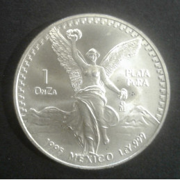 1995 1 Oz Mexican Libertad Obverse
