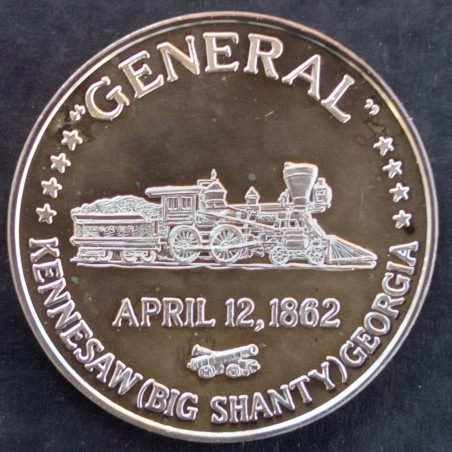 1 Oz NWTM The General Train 1862 Obverse