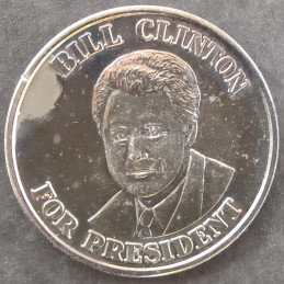 1 Oz Bill Clinton Soaring Eagle Obverse