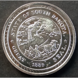 1987 1 Oz Tri State Refining South Dakota Centennial Reverse