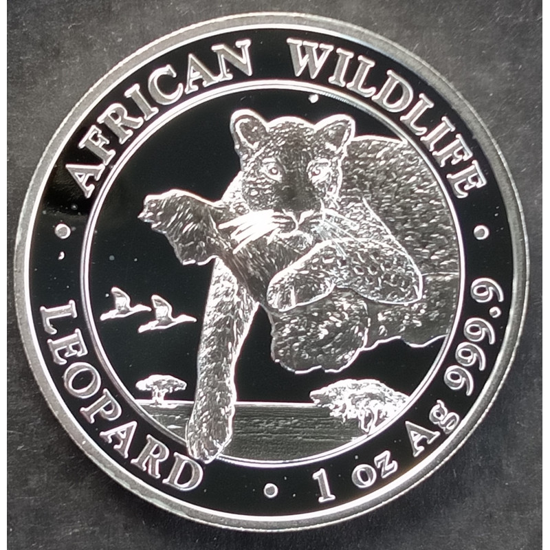 2020 1 Oz Somali Wildlife Leopard Reverse