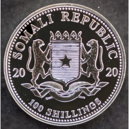 2020 1 Oz Somali Wildlife Leopard Obverse