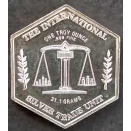 1 Oz California Crown Mint Hexagonal Eagle/Trade Reverse