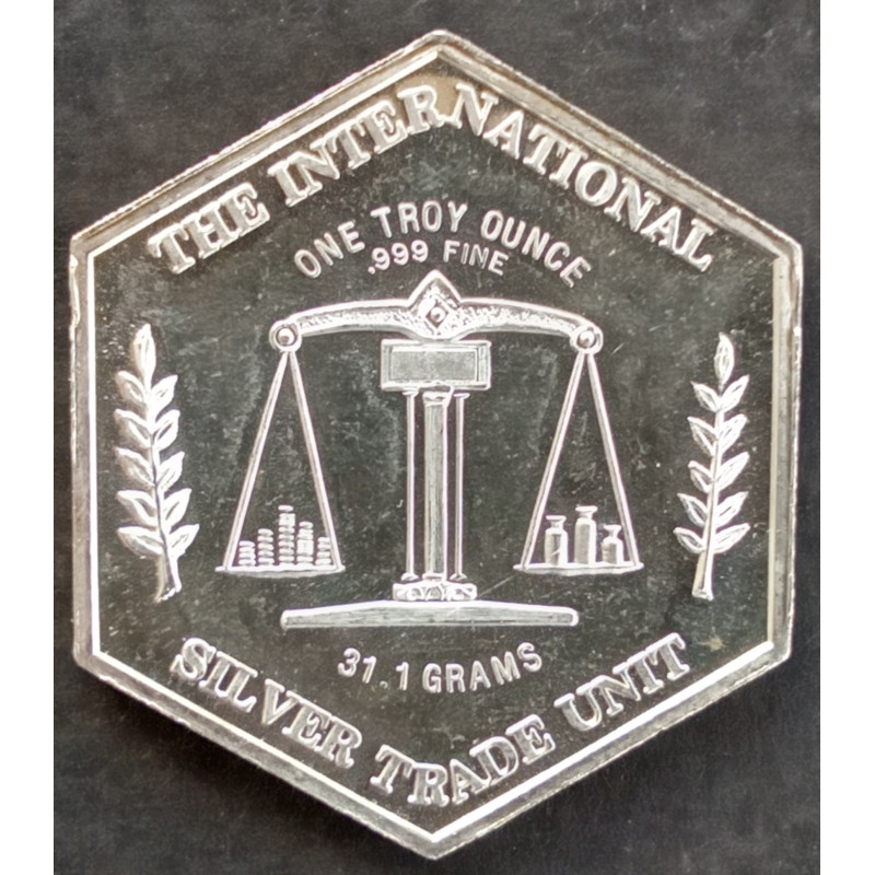 1 Oz California Crown Mint Hexagonal Eagle/Trade Reverse