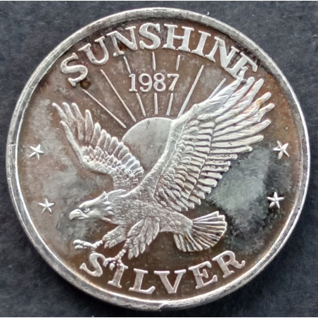 1987 1 Oz Sunshine Mint Silver Eagle Obverse