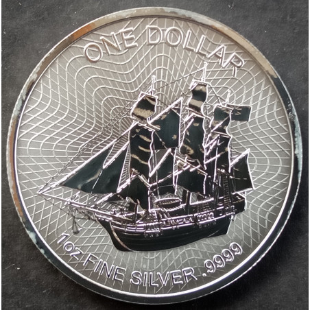 2019 1 Oz Cook Islands Silver Bounty Reverse