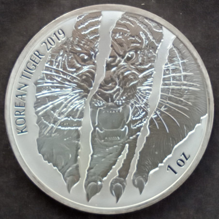 2019 1 Oz South Korea Tiger Obverse
