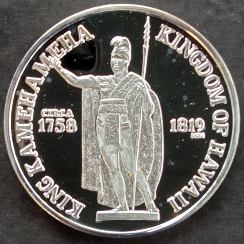 1990 1 Oz Royal Hawaiian Mint Honolulu Dala Obverse
