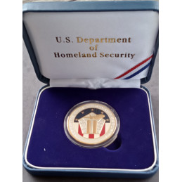 1 Oz NWTM Dept Homeland Security Enameled In Box