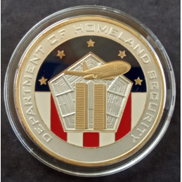 1 Oz NWTM Dept Homeland Security Enameled Obverse