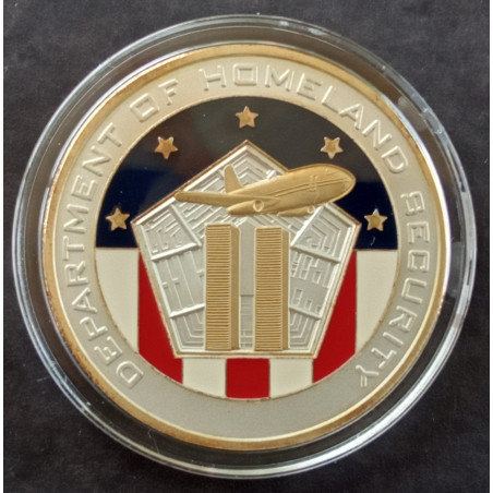 1 Oz NWTM Dept Homeland Security Enameled Obverse