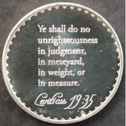 1 Oz Honest Weights Leviticus 19 Reverse