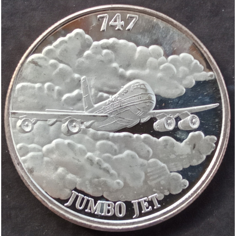 1 Oz AMC 747 Jumbo Jet Obverse