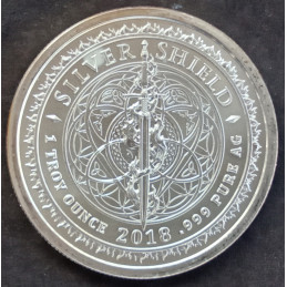 2018 1 Oz AOCS Silver Shield Don't Tread On Me Reverse