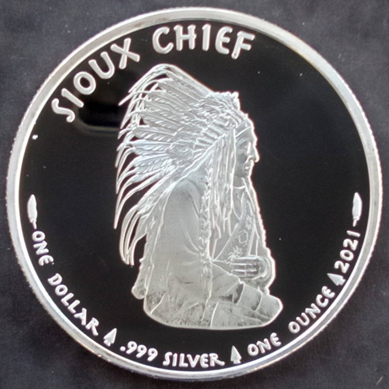 2021 1 Oz AOCS Sovereign Nation Sioux Obverse