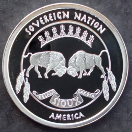 2021 1 Oz AOCS Sovereign Nation Sioux Reverse