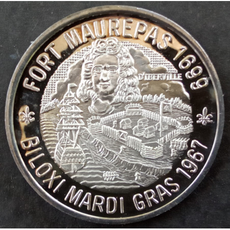 1967 1 Oz Gulf Coast Carnival Association Doubloon Obverse