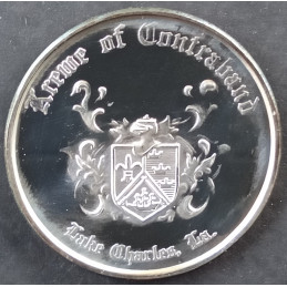 1996 1 Oz Krewe of Contraband Doubloon Reverse