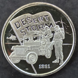 1991 1 Oz Hutt River Desert Storm Jeep Type 1 Obverse