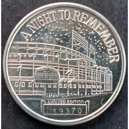 1988 1 Oz Enviromint Chicago Cubs Night Game Obverse