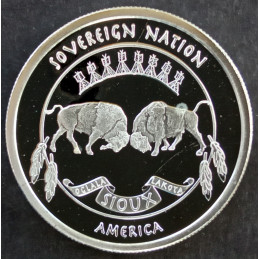 2022 1 Oz AOCS Sovereign Nation Sioux Reverse