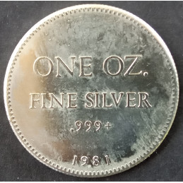 1981 1 Oz Hoffman & Hoffman Unicorn Reverse