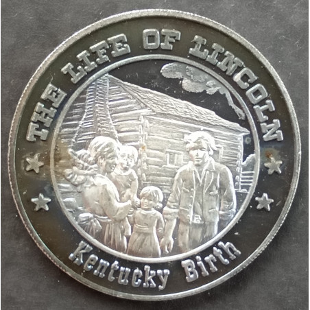 1970 1 Oz Lincoln Mint Kentucky Birth Obverse