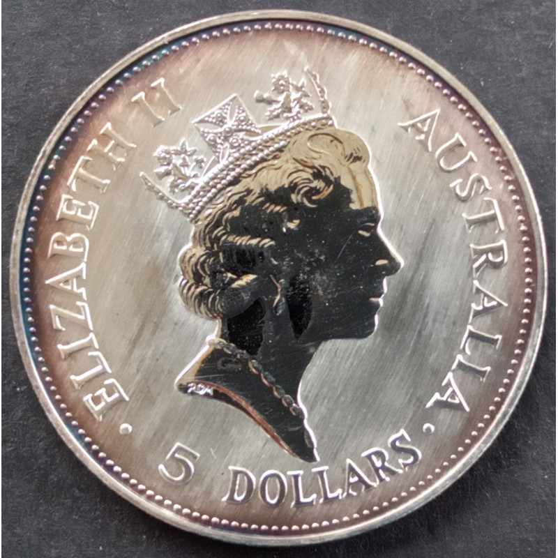 1990 1 Oz Australian Kookaburra Obverse