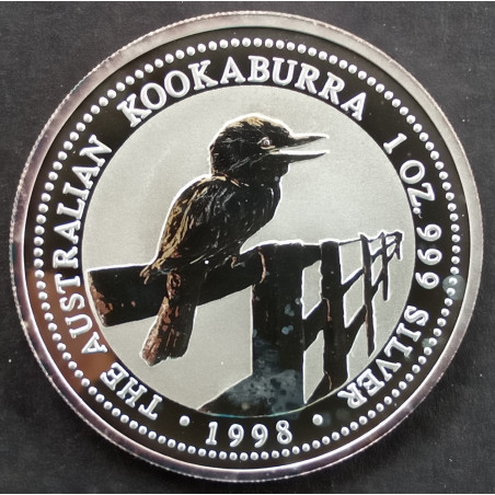 1998 1 Oz Australian Kookaburra Reverse