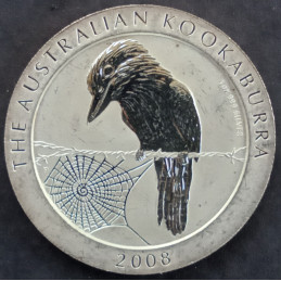 2008 1 Oz Australian Kookaburra Reverse
