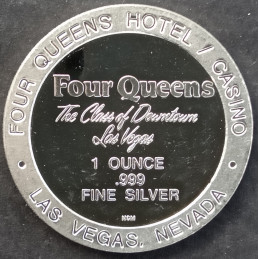 1991 1 Oz Nevada Coin Mart Four Queens Reverse