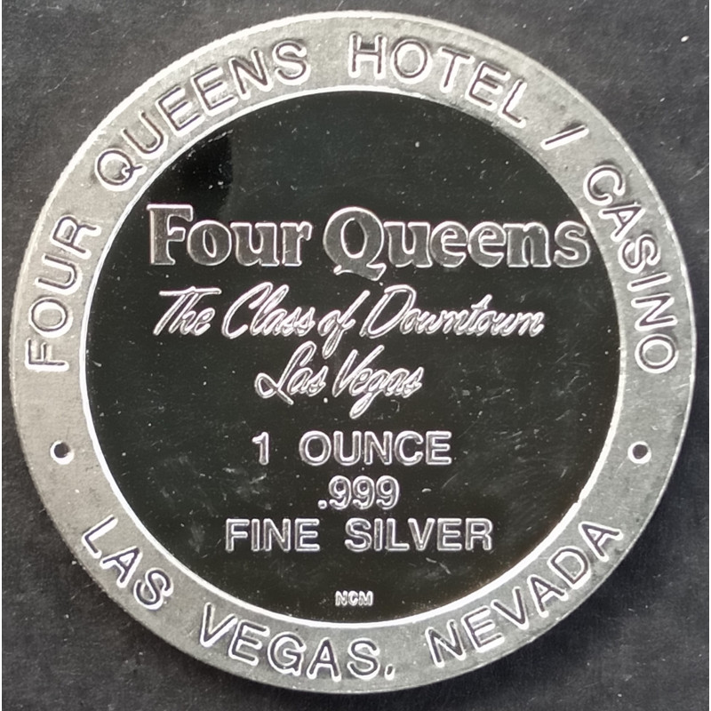1991 1 Oz Nevada Coin Mart Four Queens Reverse