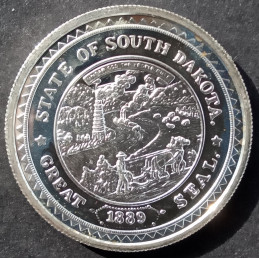 1988 1 Oz Tri State Refining South Dakota Centennial Reverse