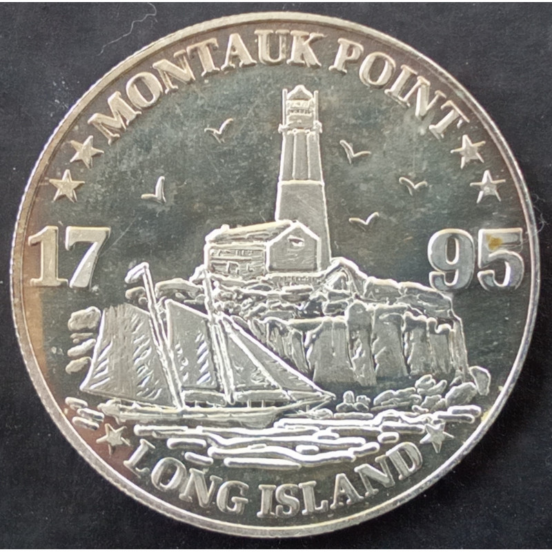 1995 1 Oz Oxford Refiners Montauk Point Obverse