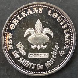 1968 1 Oz New Orleans Saints Football Schedule Obverse