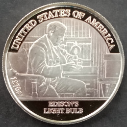 1/2 Oz Danbury Mint Decades of Progress 1870 Obverse