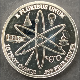 1/2 Oz Danbury Mint Decades of Progress 1980 Reverse
