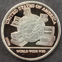 1/2 Oz Danbury Mint Decades of Progress 1990 Obverse