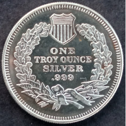 1987 1 Oz Riverton Illinois 150th Anniversary Reverse