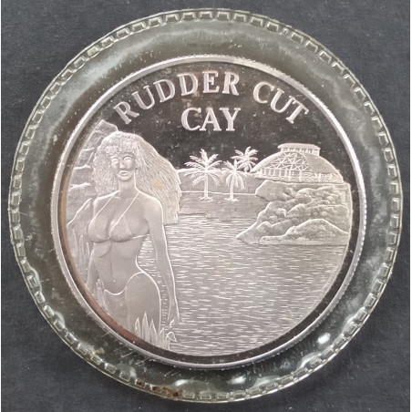 1987 1 Oz Rudder Cut Cay Obverse
