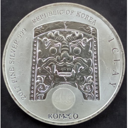 2017 1 Oz South Korea Chiwoo Cheonwang Reverse