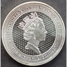 2021 1 1/4 Oz St. Helena Rose Crown Guinea Obverse