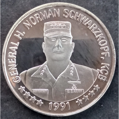 1991 1 Oz Norman Schwarzkopf Desert Storm Obverse