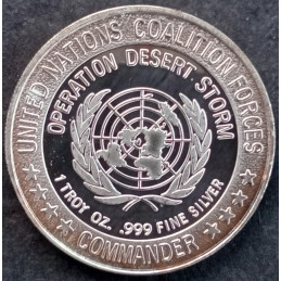 1991 1 Oz Norman Schwarzkopf Desert Storm Reverse