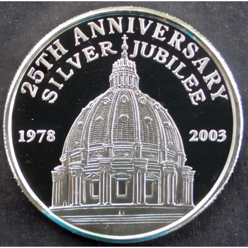 2003 1 Oz Highland Mint Pope John Paul II 25th Anniversary Reverse