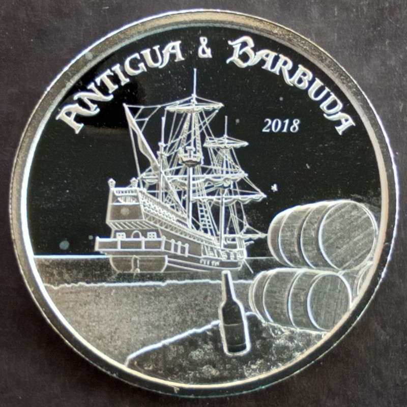 2018 1 Oz Antigua & Barbuda Rum Runner Reverse