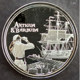 2019 1 Oz Antigua & Barbuda Rum Runner Reverse