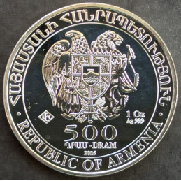 2016 1 Oz Armenia Noah's Ark Obverse